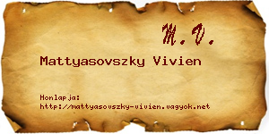 Mattyasovszky Vivien névjegykártya