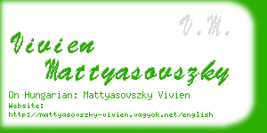 vivien mattyasovszky business card